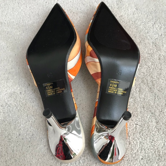 🧡STEVE MADDEN Satin Pumps+Silver Kitten Heels - Picture 5 of 6
